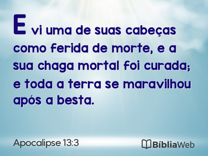 Apocalipse 13:3 em imagem para compartilhar