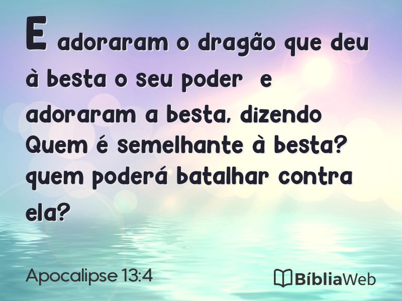Apocalipse 13:4 em imagem para compartilhar