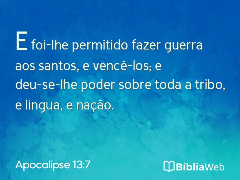 Apocalipse 13:7 em imagem para compartilhar