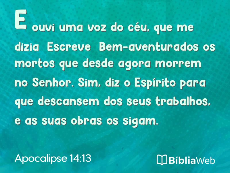 Apocalipse 14:13 em imagem para compartilhar