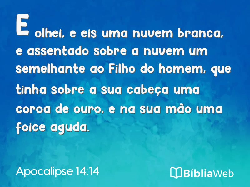 Apocalipse 14:14 em imagem para compartilhar