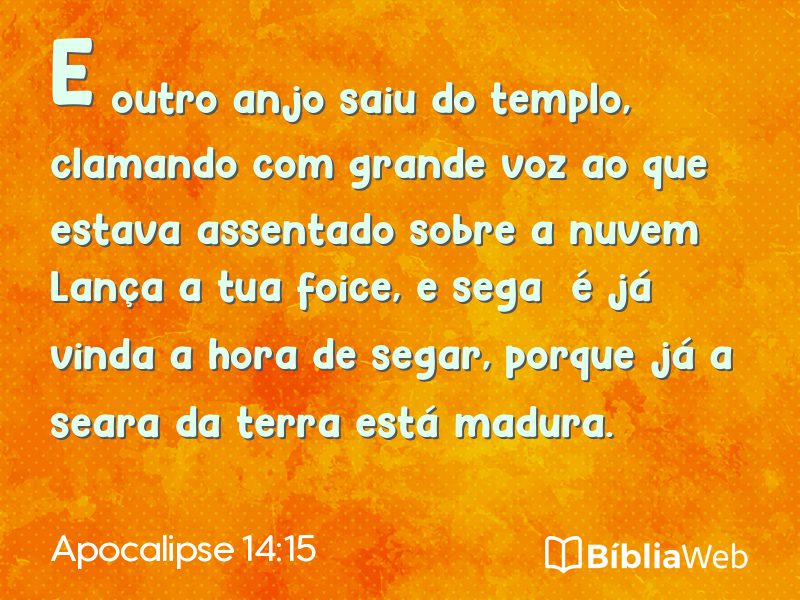 Apocalipse 14:15 em imagem para compartilhar