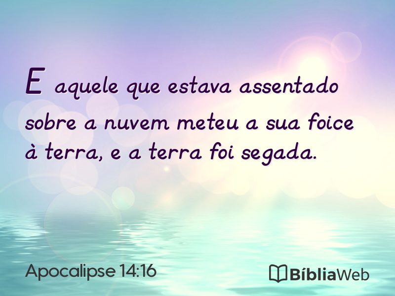 Apocalipse 14:16 em imagem para compartilhar