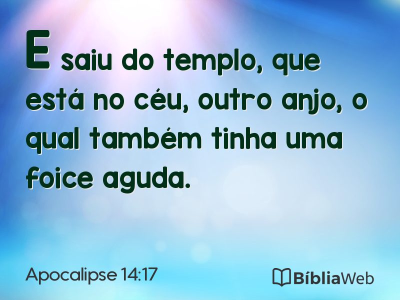 Apocalipse 14:17 em imagem para compartilhar