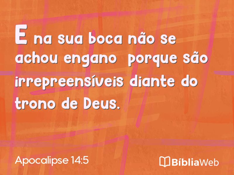 Apocalipse 14:5 em imagem para compartilhar