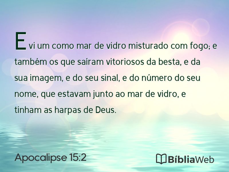 Apocalipse 15:2 em imagem para compartilhar