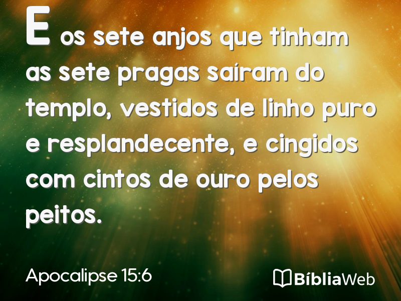 Apocalipse 15:6 em imagem para compartilhar