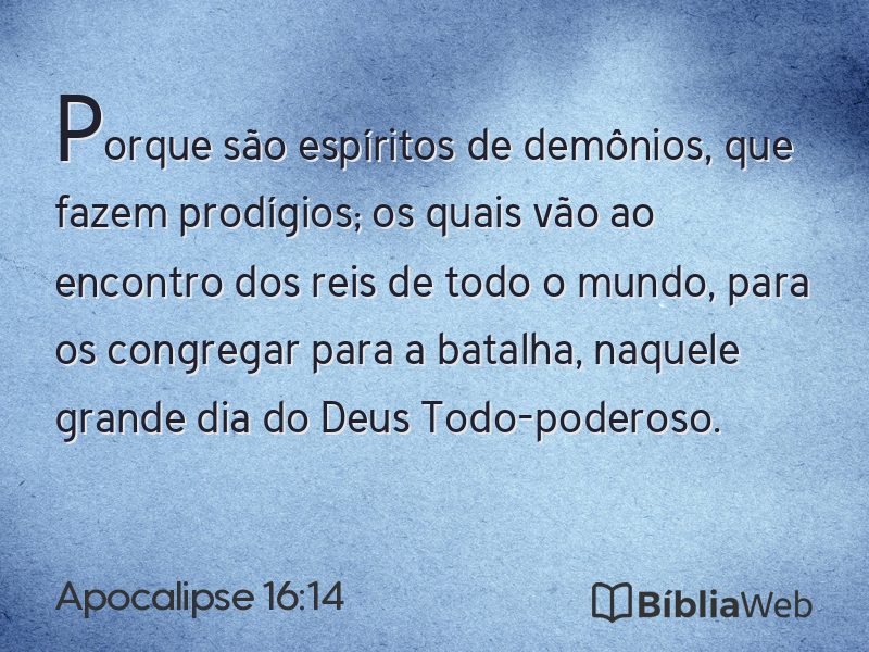 Apocalipse 16:14 em imagem para compartilhar