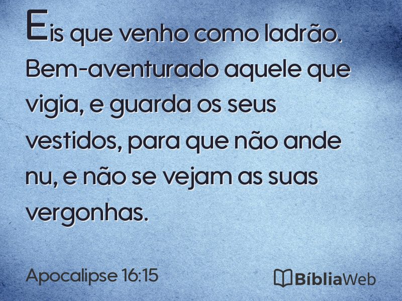 Apocalipse 16:15 em imagem para compartilhar