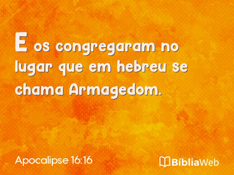 Apocalipse 16:16 em imagem para compartilhar