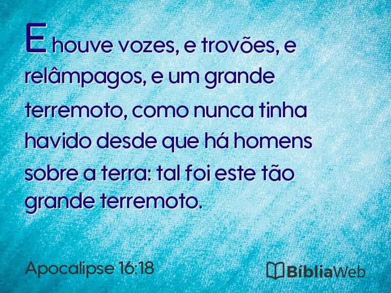 Apocalipse 16:18 em imagem para compartilhar