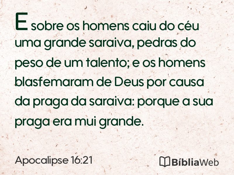 Apocalipse 16:21 em imagem para compartilhar