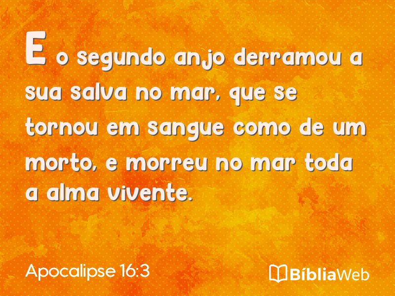 Apocalipse 16:3 em imagem para compartilhar