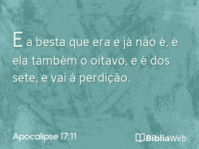 Apocalipse 17:11 em imagem para compartilhar