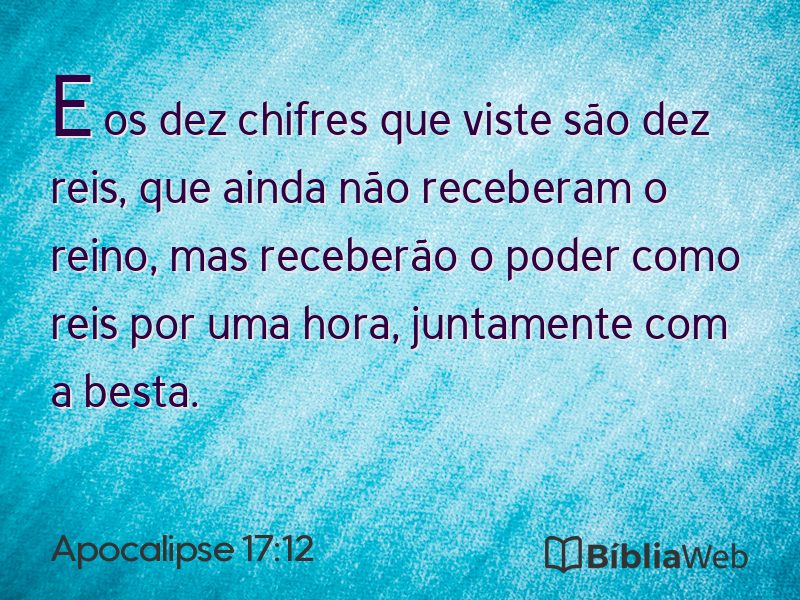 Apocalipse 17:12 em imagem para compartilhar
