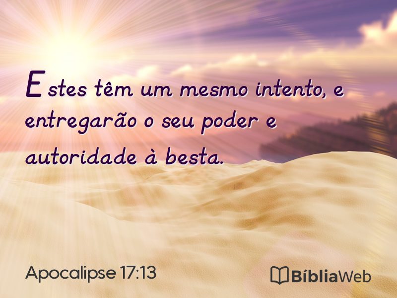 Apocalipse 17:13 em imagem para compartilhar
