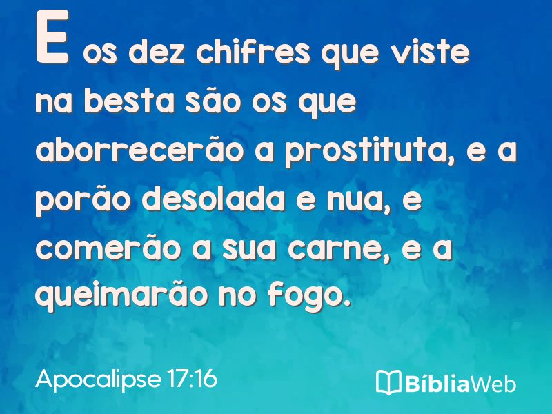 Apocalipse 17:16 em imagem para compartilhar