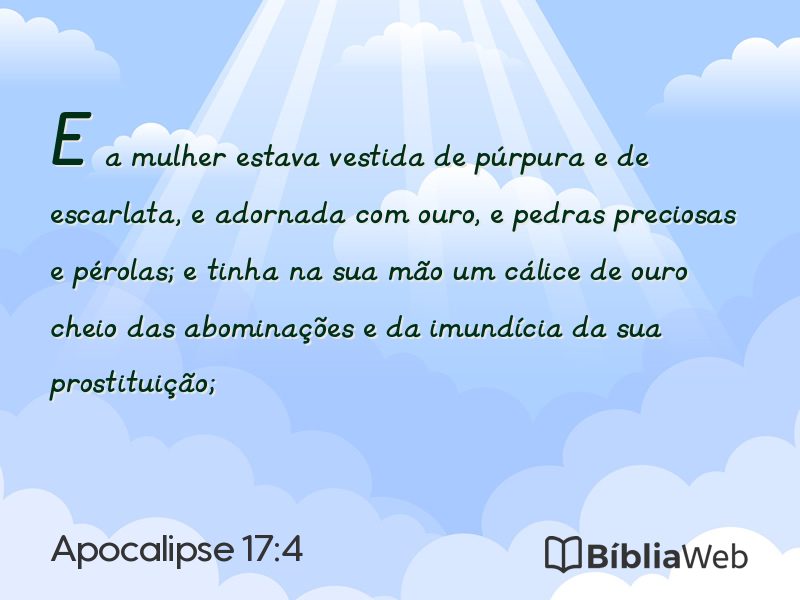Apocalipse 17:4 em imagem para compartilhar