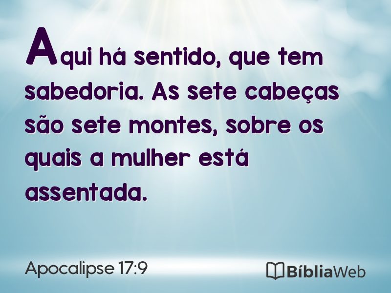 Apocalipse 17:9 em imagem para compartilhar