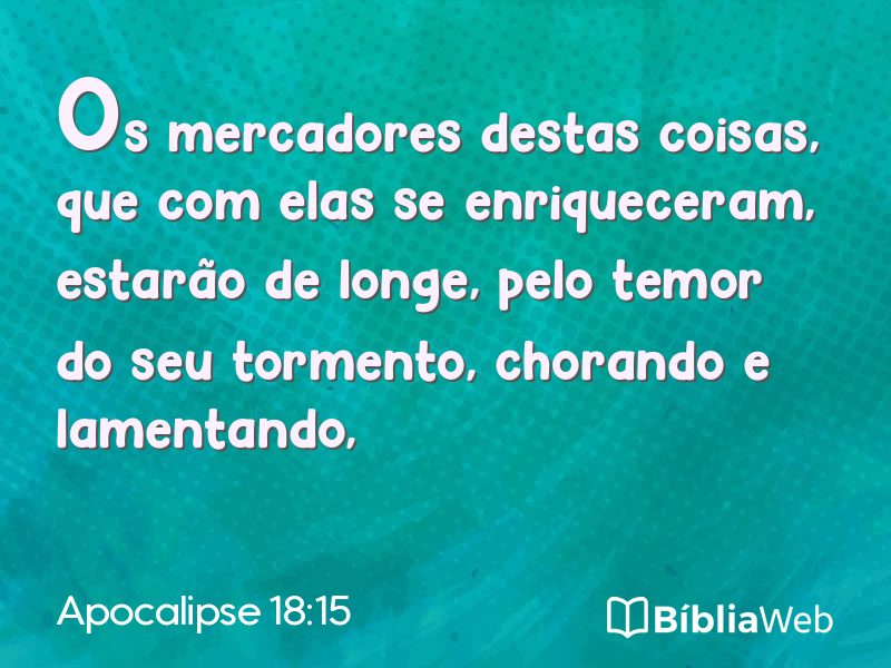 Apocalipse 18:15 em imagem para compartilhar