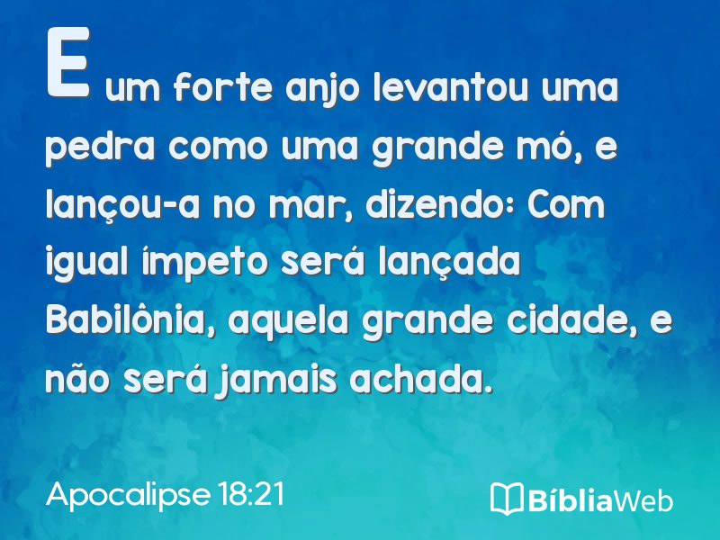 Apocalipse 18:21 em imagem para compartilhar