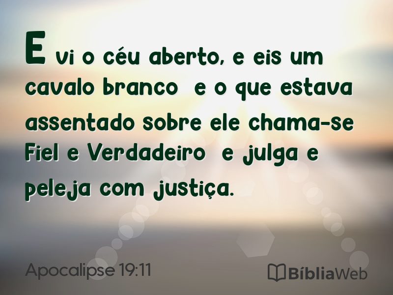 Apocalipse 19:11 em imagem para compartilhar