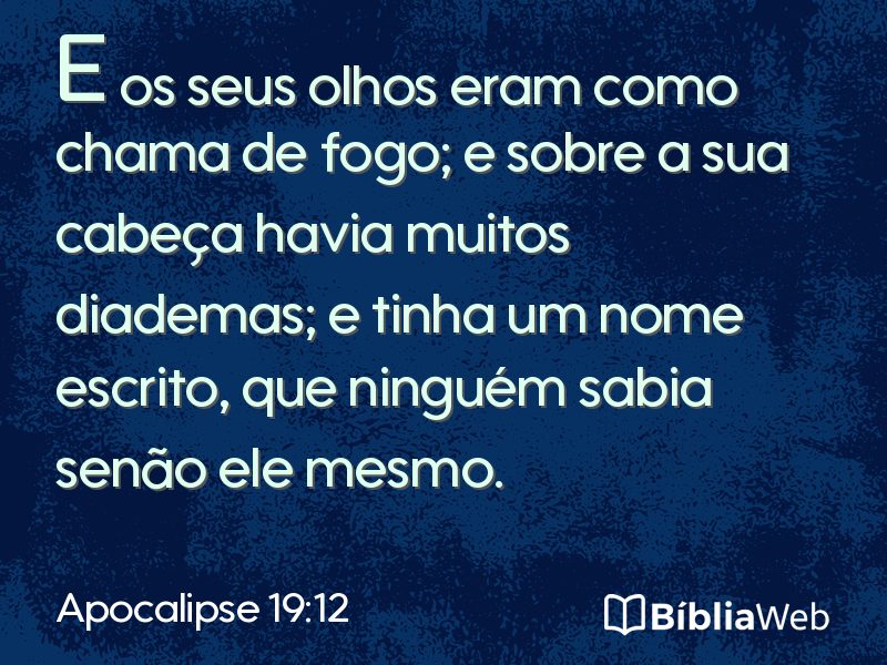 Apocalipse 19:12 em imagem para compartilhar