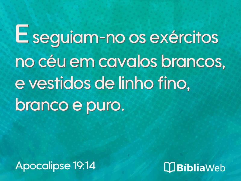 Apocalipse 19:14 em imagem para compartilhar