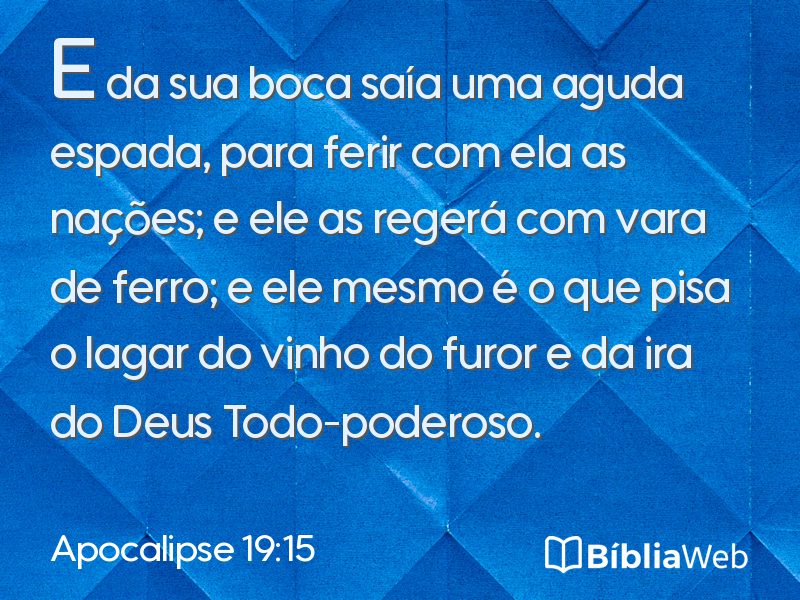 Apocalipse 19:15 em imagem para compartilhar