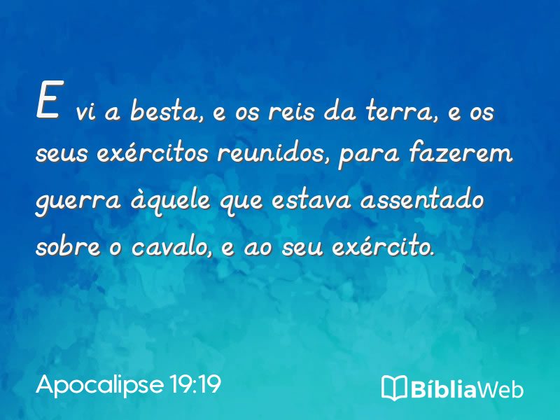 Apocalipse 19:19 em imagem para compartilhar