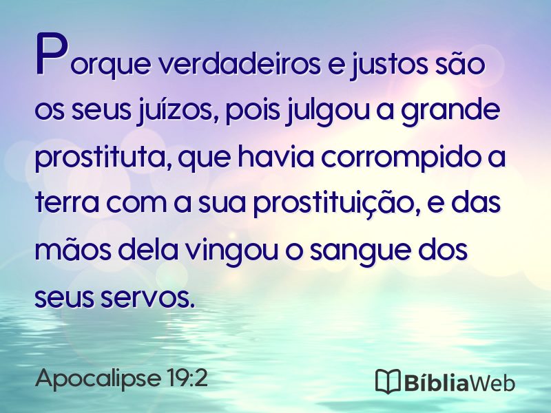 Apocalipse 19:2 em imagem para compartilhar