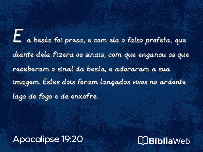 Apocalipse 19:20 em imagem para compartilhar