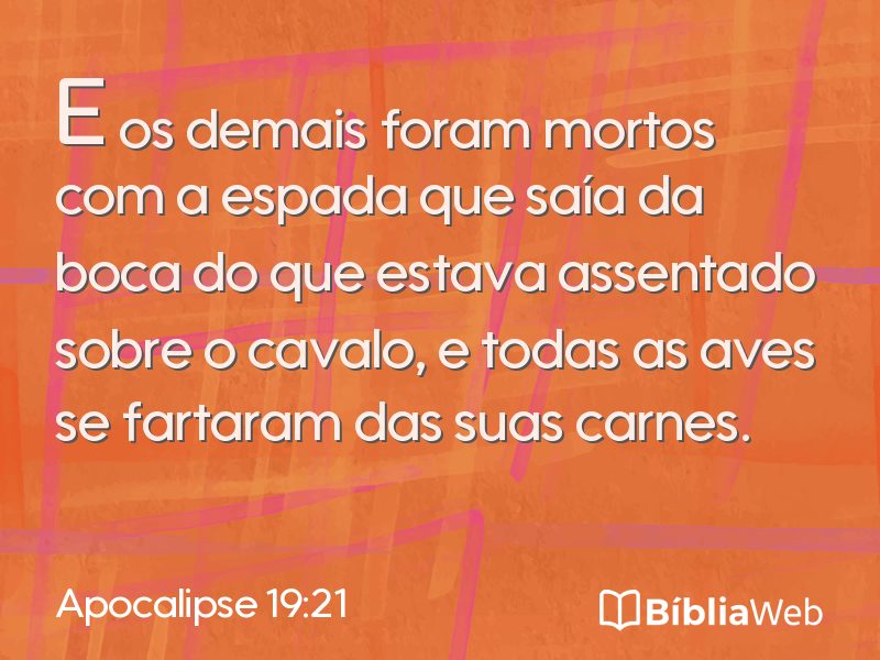 Apocalipse 19:21 em imagem para compartilhar