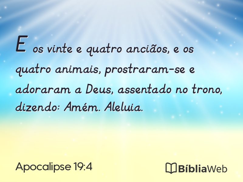 Apocalipse 19:4 em imagem para compartilhar