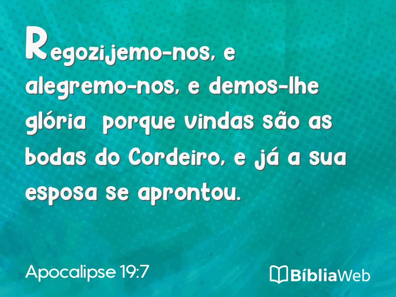 Apocalipse 19:7 em imagem para compartilhar