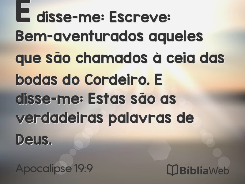 Apocalipse 19:9 em imagem para compartilhar
