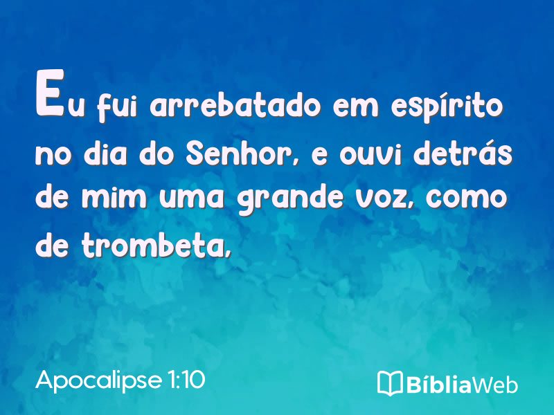 Apocalipse 1:10 em imagem para compartilhar