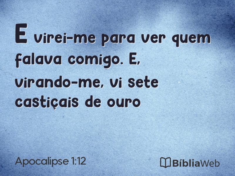 Apocalipse 1:12 em imagem para compartilhar