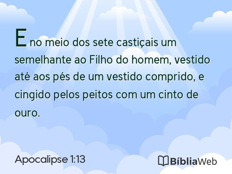 Apocalipse 1:13 em imagem para compartilhar