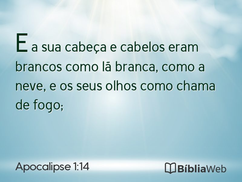 Apocalipse 1:14 em imagem para compartilhar