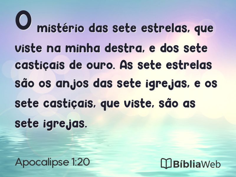 Apocalipse 1:20 em imagem para compartilhar