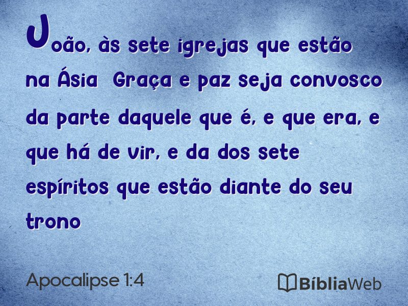 Apocalipse 1:4 em imagem para compartilhar