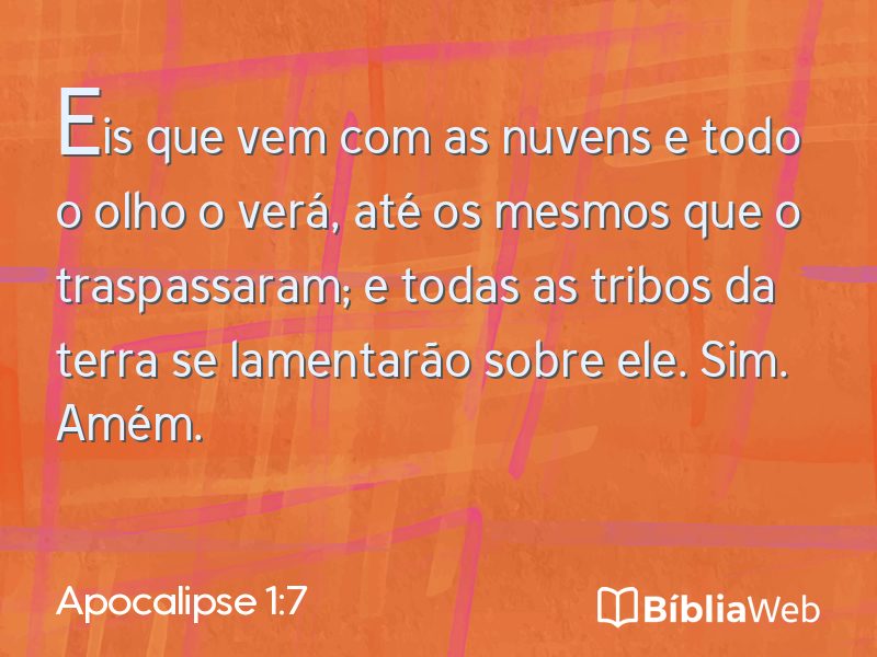 Apocalipse 1:7 em imagem para compartilhar