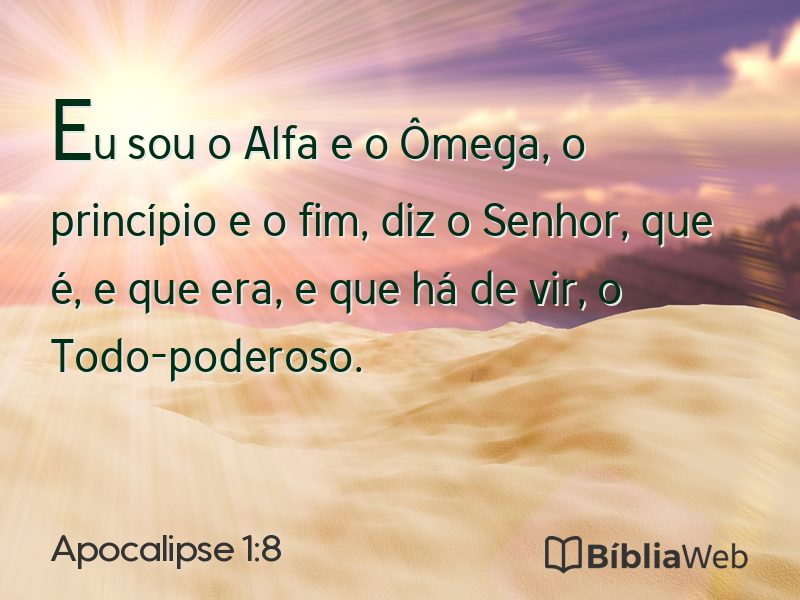 Apocalipse 1:8 em imagem para compartilhar
