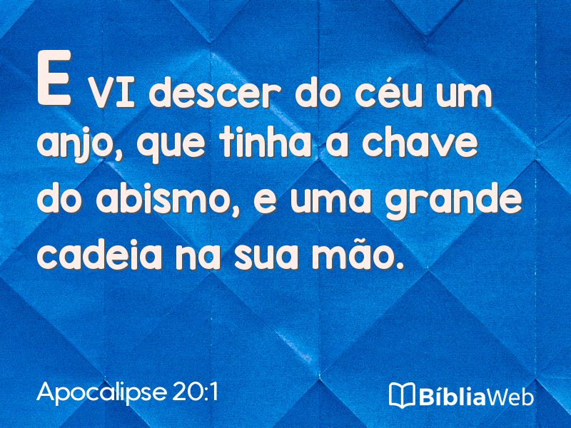 Apocalipse 20:1 em imagem para compartilhar