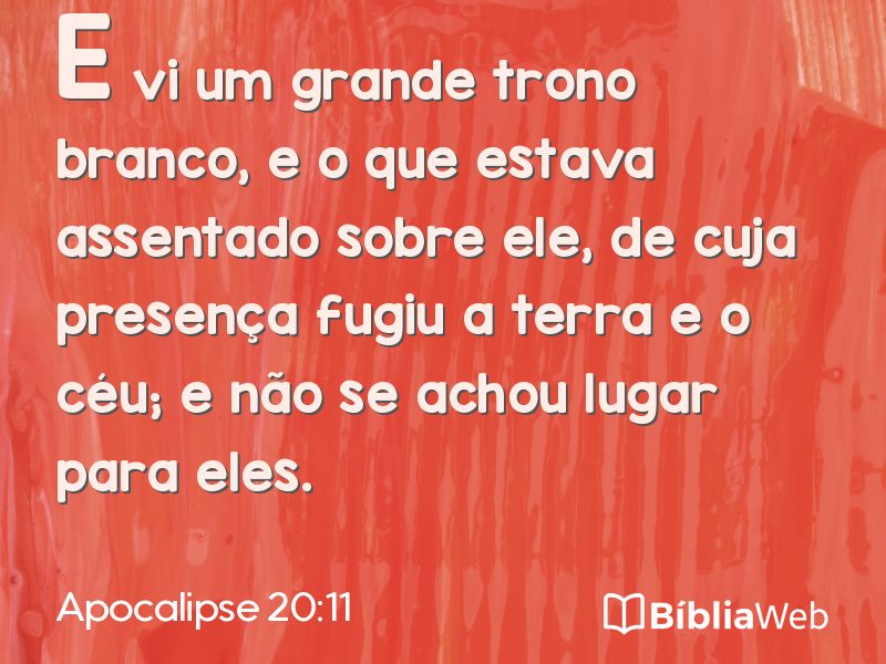 Apocalipse 20:11 em imagem para compartilhar