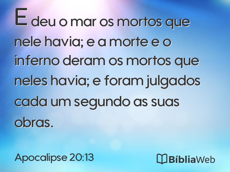 Apocalipse 20:13 em imagem para compartilhar