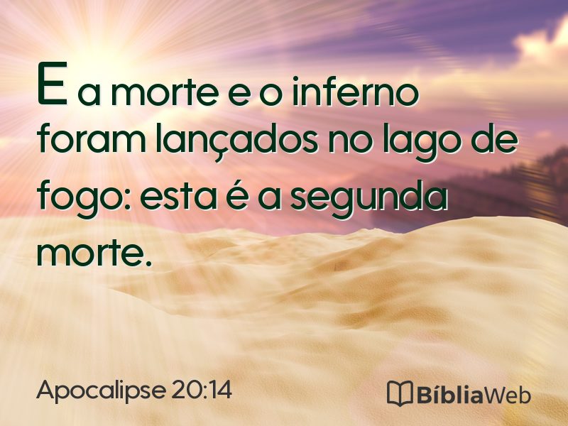 Apocalipse 20:14 em imagem para compartilhar