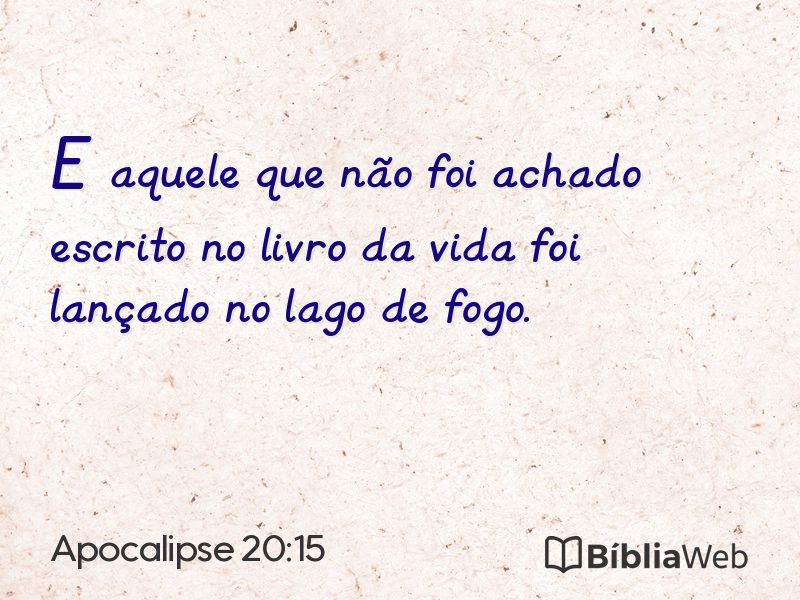 Apocalipse 20:15 em imagem para compartilhar