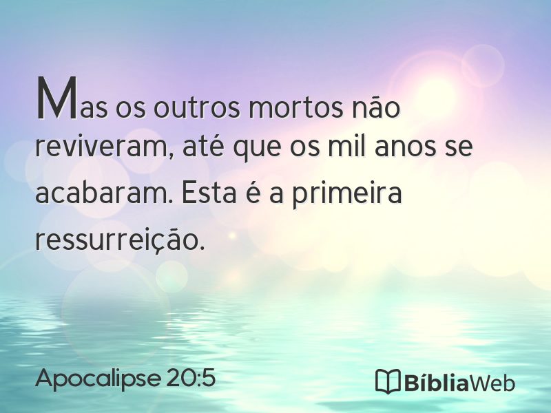 Apocalipse 20:5 em imagem para compartilhar